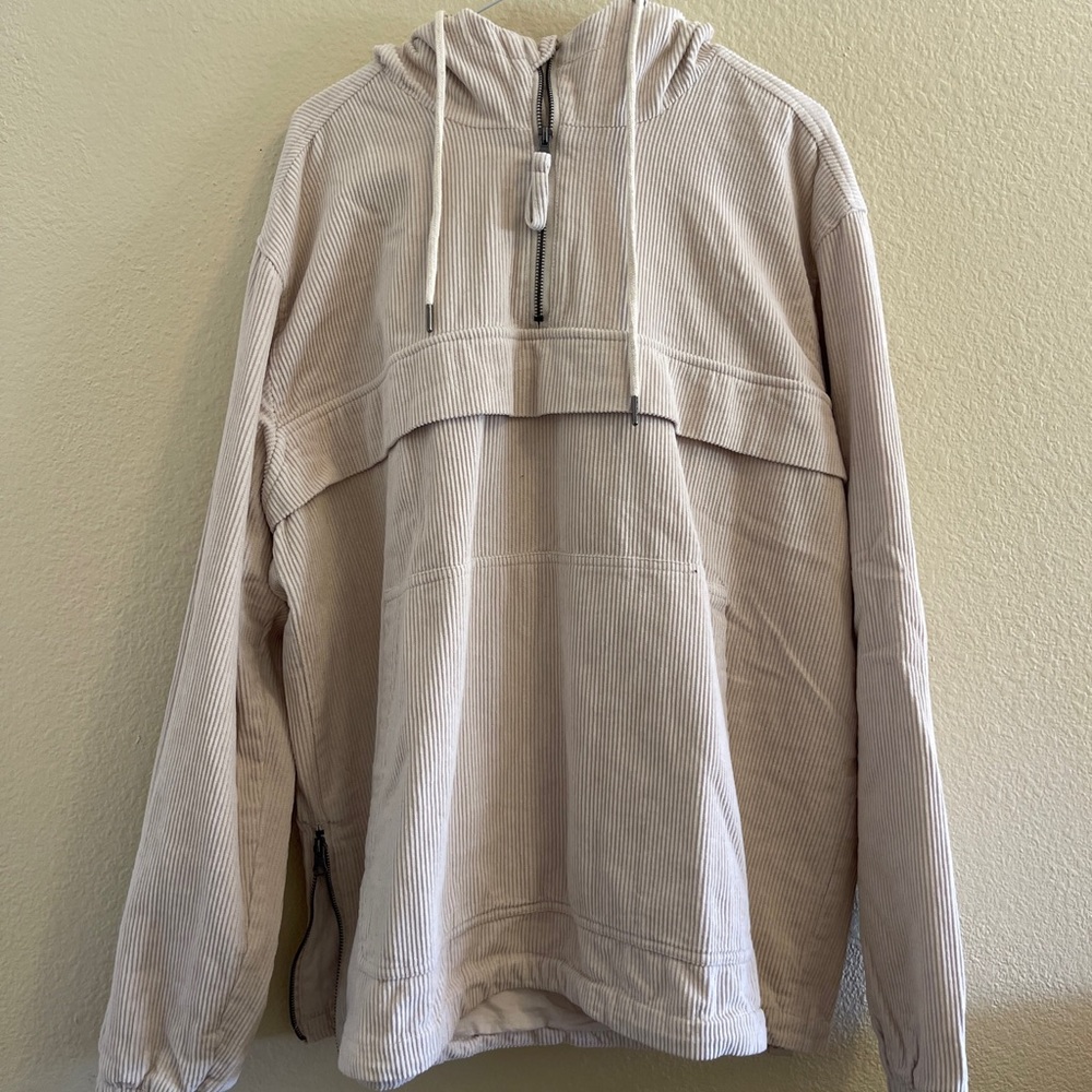 Cotton up corduroy anorak jacket/sweater